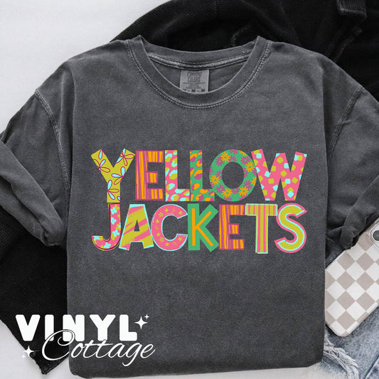 Yellowjackets ~ Playful Patterns ~ DTF Transfer