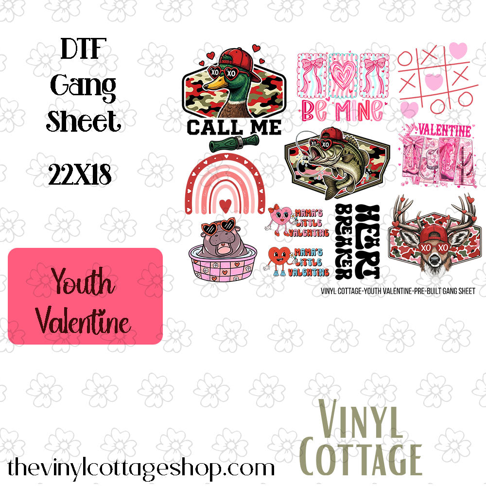 Youth Valentine ~ Pre-Built Gang Sheet