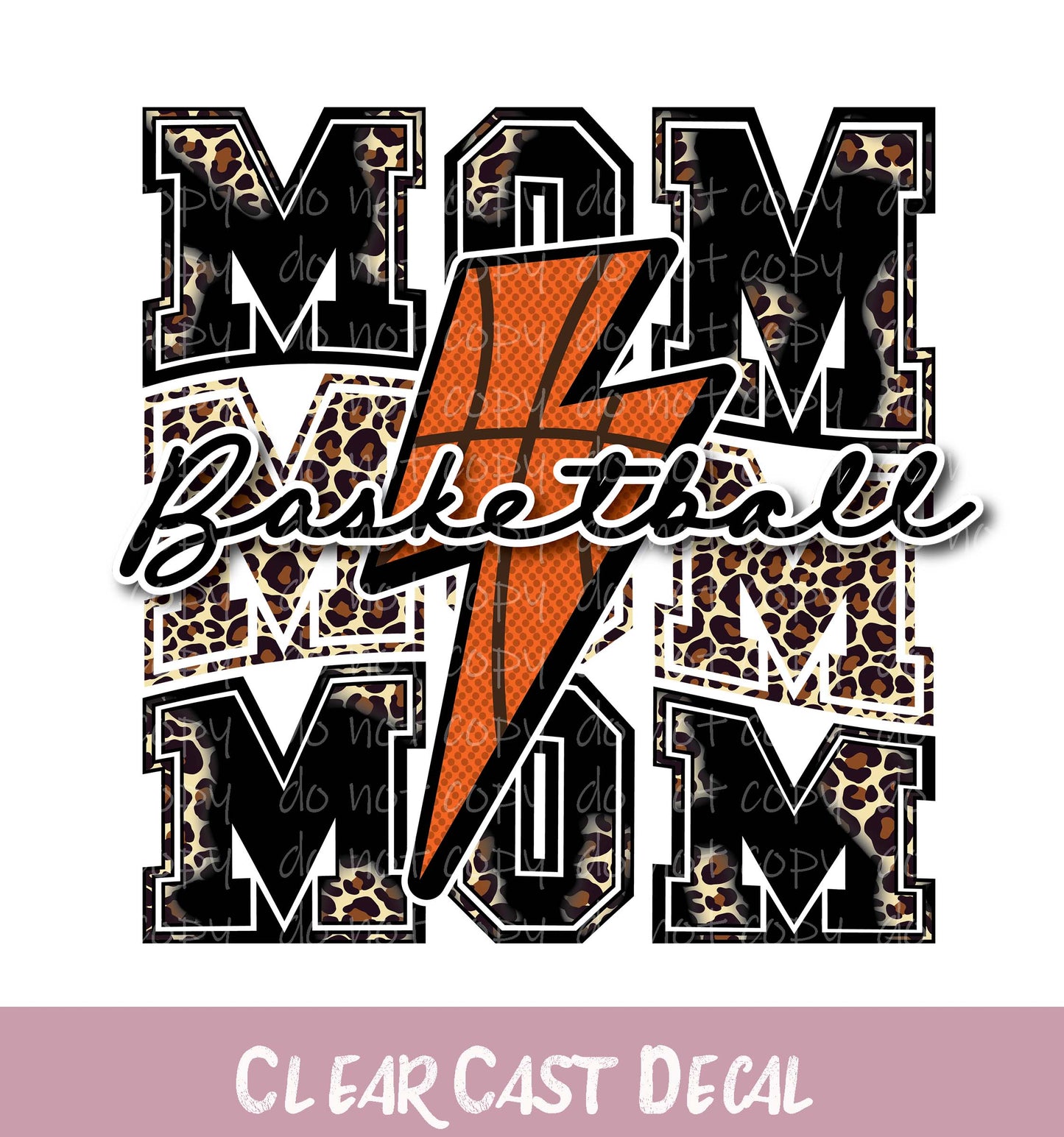 Basketball Mom ~ White Ink Decal