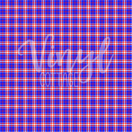 Plaid-Blue and Red