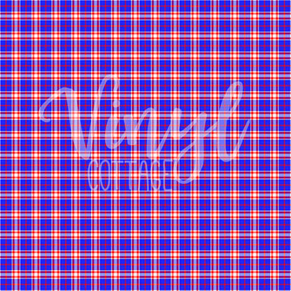 Plaid-Blue and Red