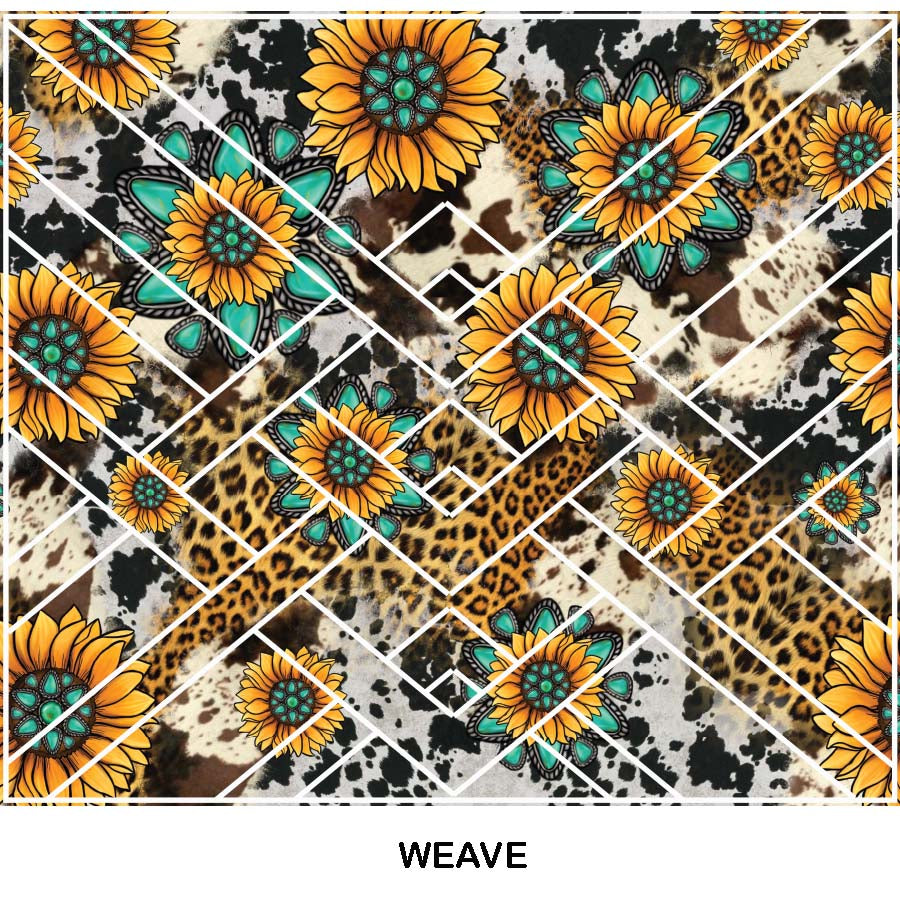 Sunflower Turquoise ~ Pre-Cut Template