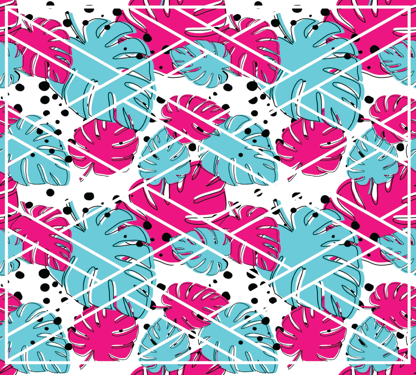 Neon Monstera ~ Pre-Cut Template