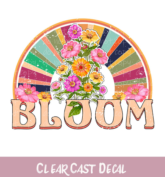 Bloom ~ White Ink Decal ~ WC109