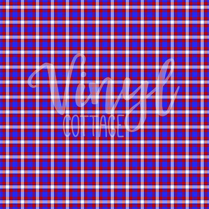 Plaid-Blue and Red