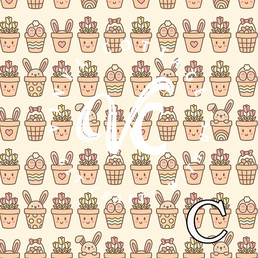 Potted Bunnies ~ PV116