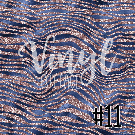 Blush and Navy 11 Stripes Print