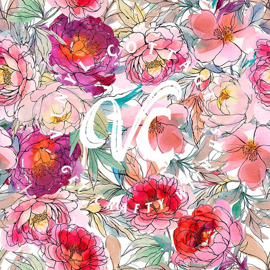Watercolor Blooms ~ FL12