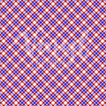 Plaid-Blue and Red