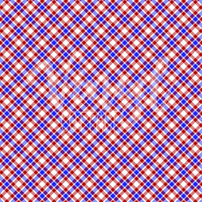 Plaid-Blue and Red