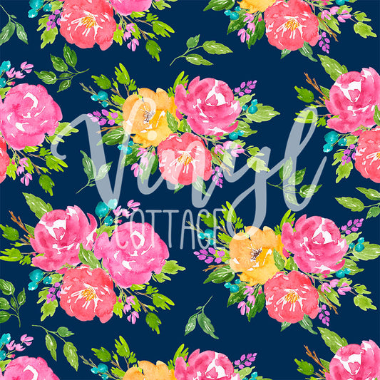 Navy Florals 02