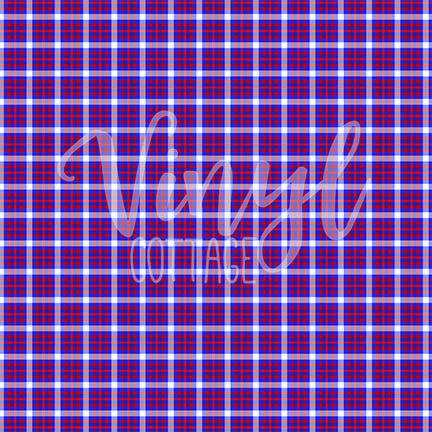 Plaid-Blue and Red