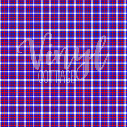 Plaid-Blue and Red