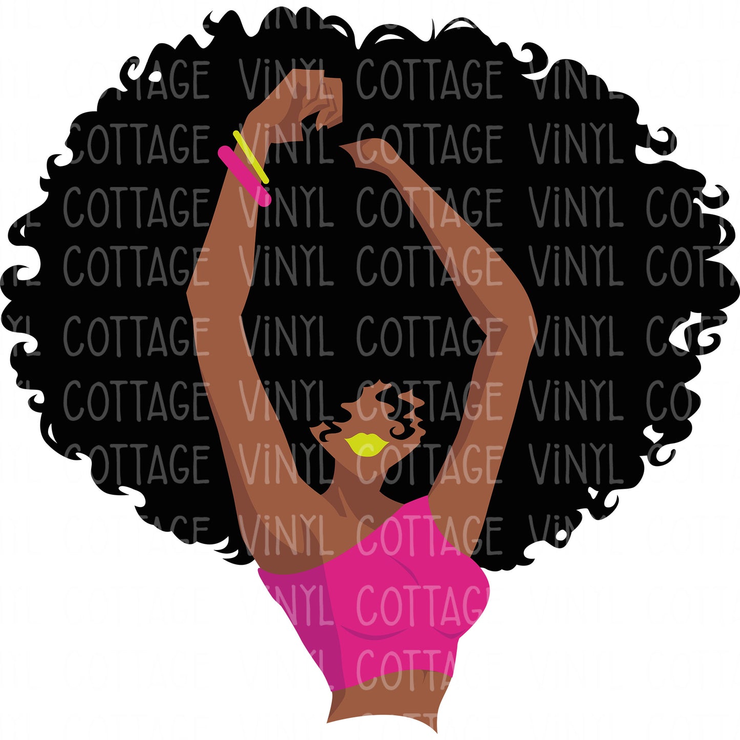 TR310 Afro Lady Hot Pink