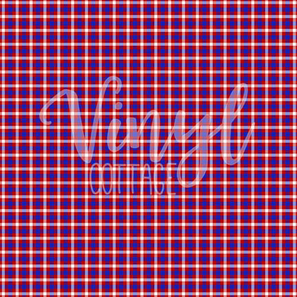 Plaid-Blue and Red