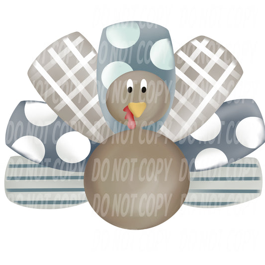 TR452 Boy Turkey with Pattern Feathers