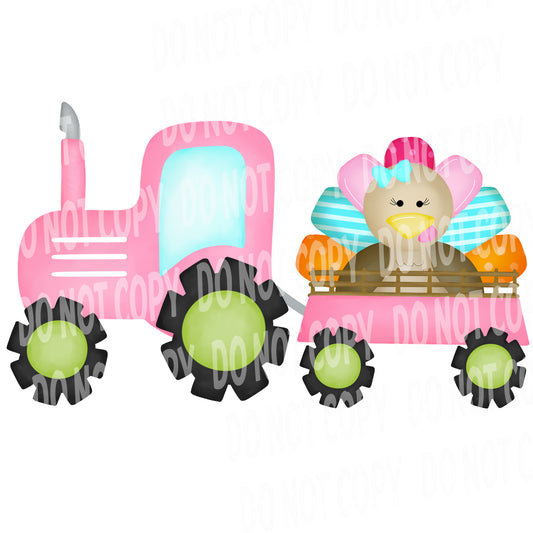 TR490 Pink Tractor with Turkey