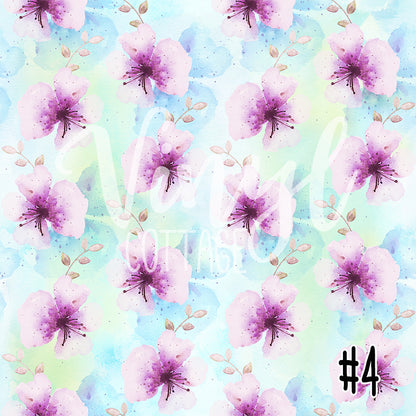 Pastel Blue & Purple Flowers