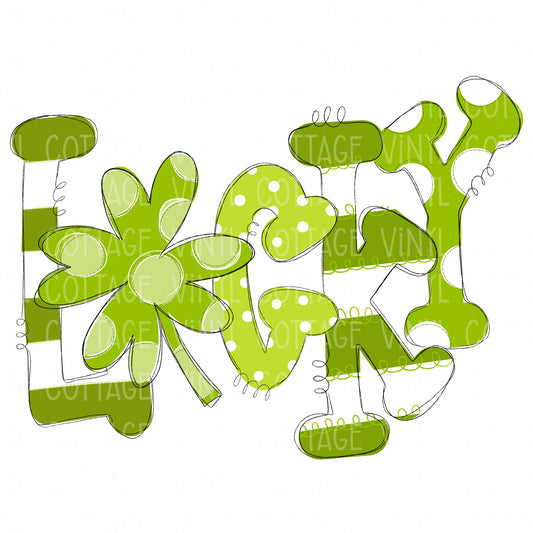 TR581 Lucky Doodle Word