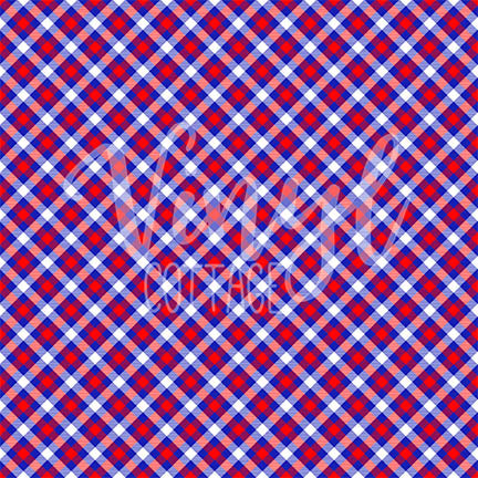 Plaid-Blue and Red