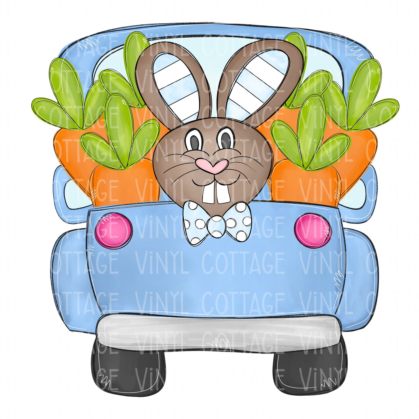 TR620 Bowtie Bunny in Blue Truck