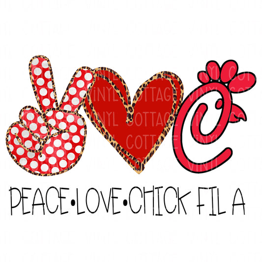 TR633 Peace Love Chicken