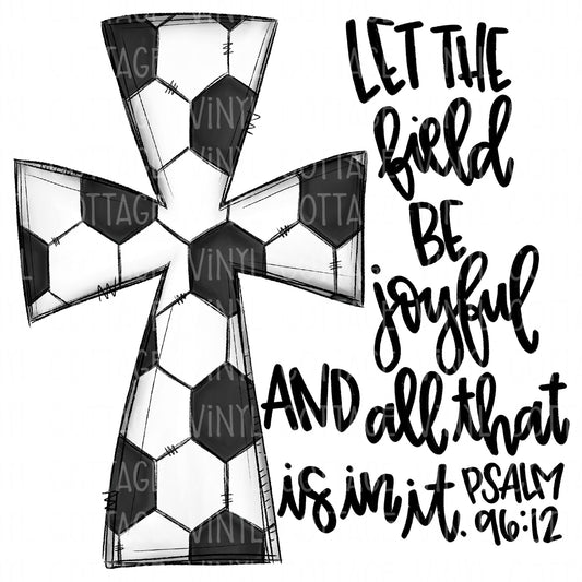 TR642 Soccer Cross with Bible Verse
