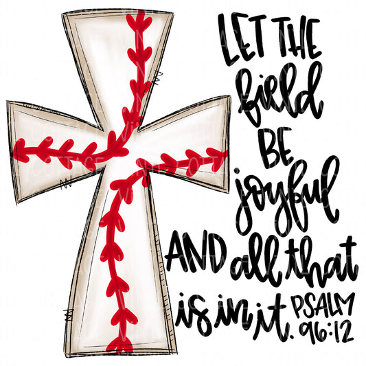 TR645 Baseball Cross with Bible Verse