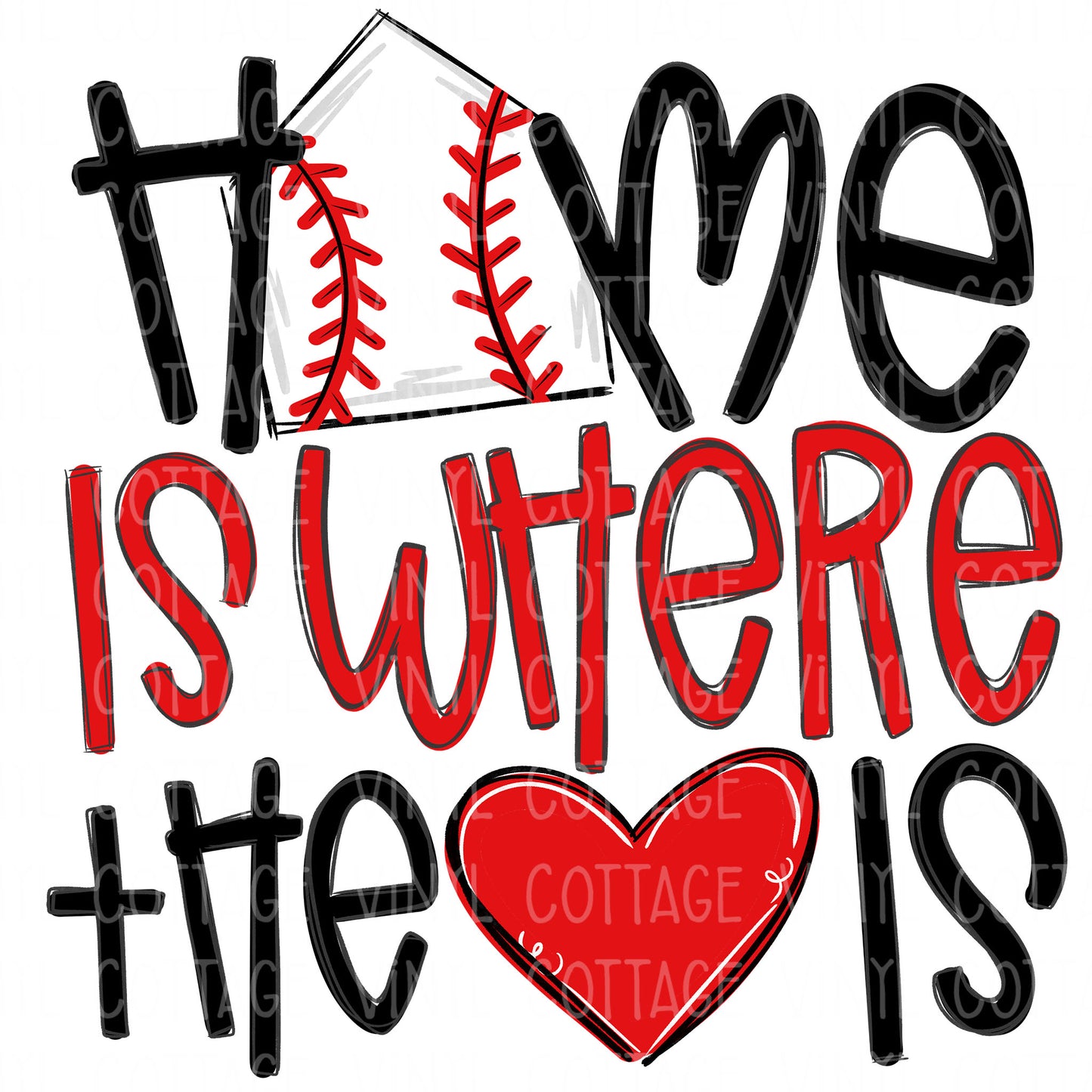 TR686 Home is Where the Heart Is Baseball