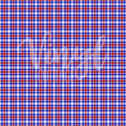 Plaid-Blue and Red