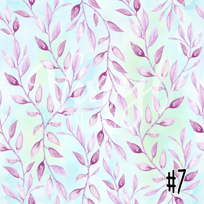 Pastel Blue & Purple Flowers