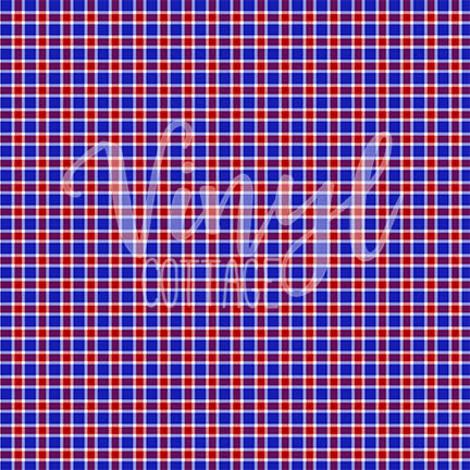 Plaid-Blue and Red