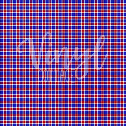 Plaid-Blue and Red