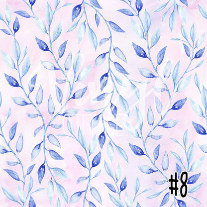 Pastel Blue & Purple Flowers