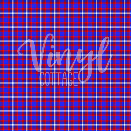 Plaid-Blue and Red