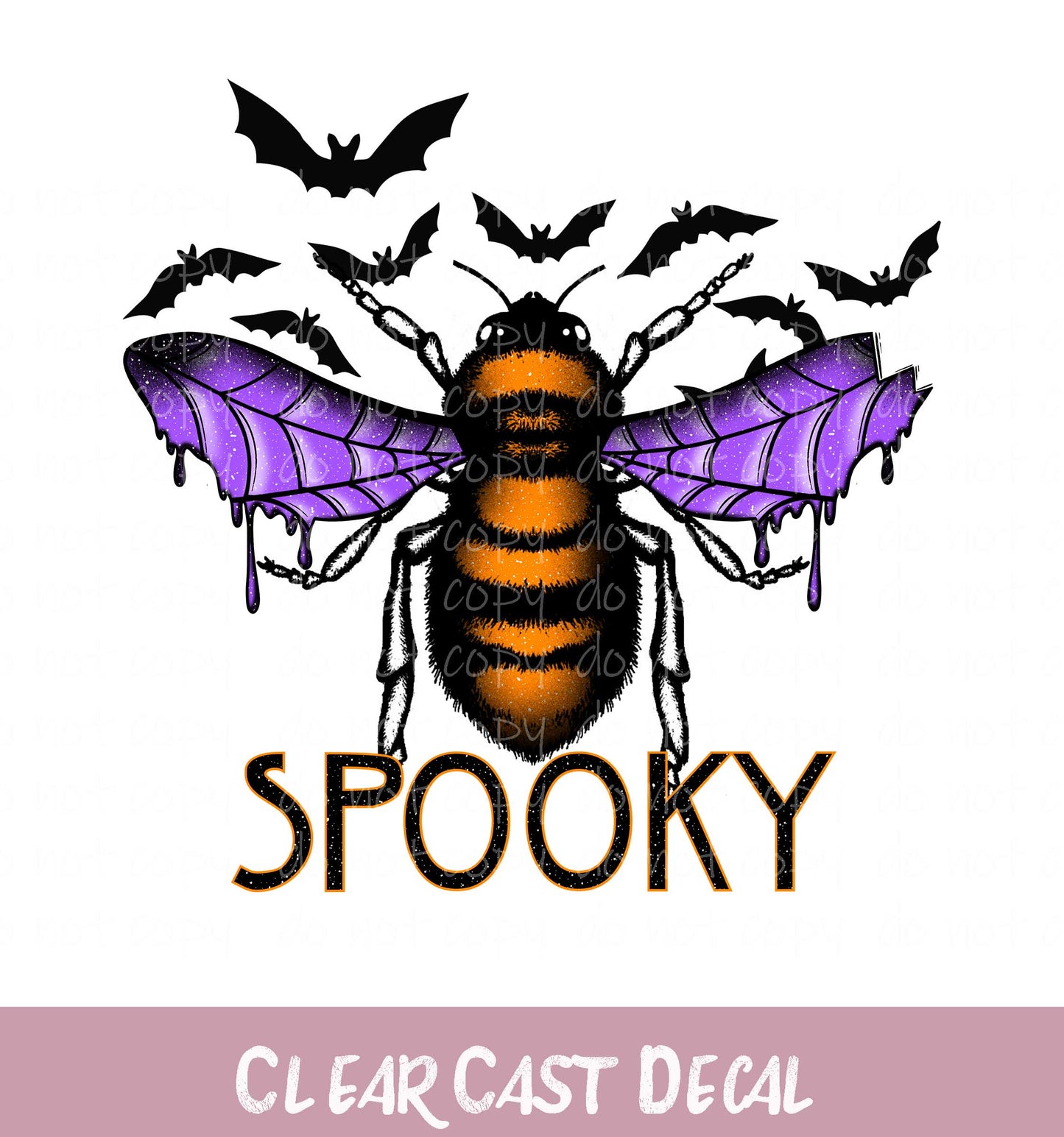 WC021 ~ Bee Spooky Clear Decal