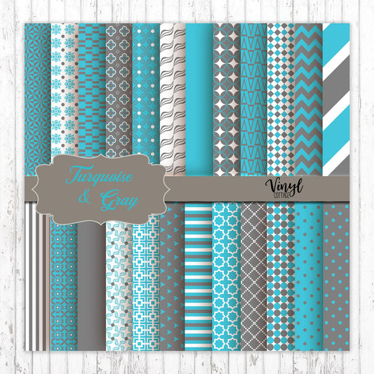 Turquoise and Gray Patterns