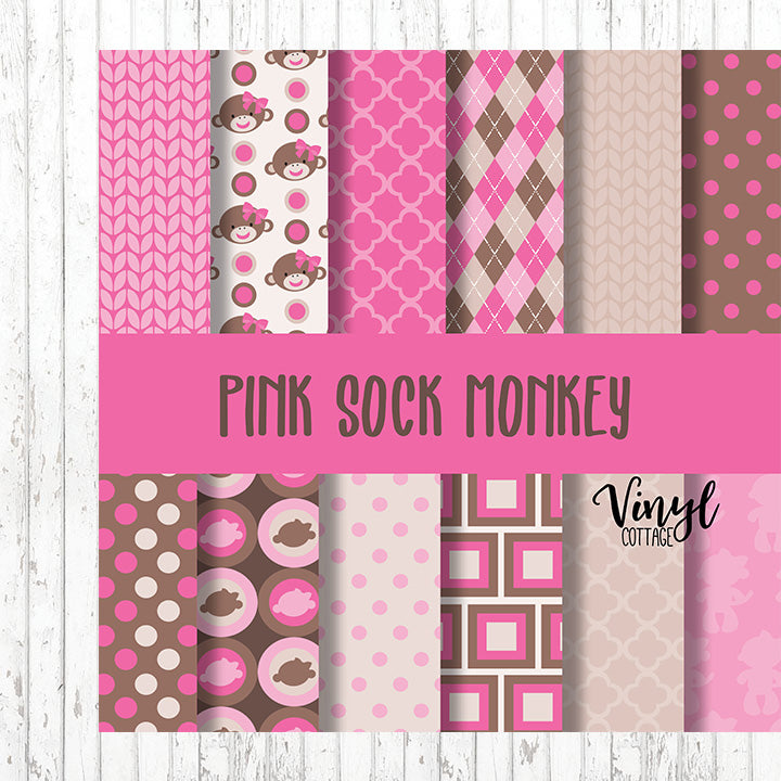 Pink Sock Monkey