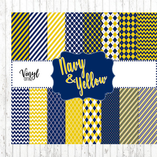 Navy and Yellow Patterns