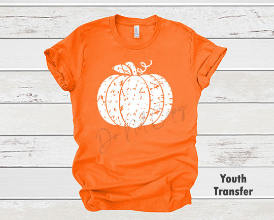 Distressed YOUTH Pumpkin SCREEN PRINT TRANSFER #88