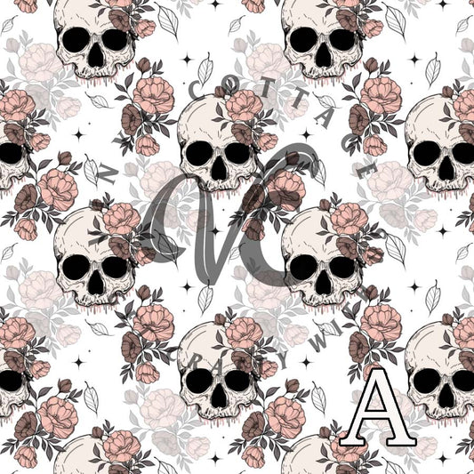Floral Skulls 02