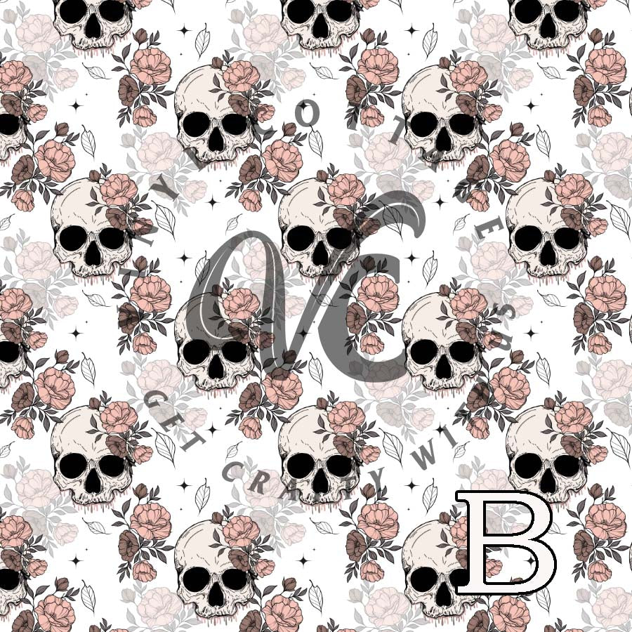 Floral Skulls 02