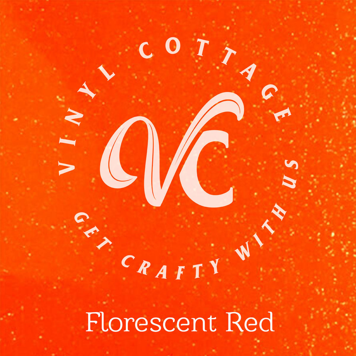 Florescent Red Glitter Adhesive