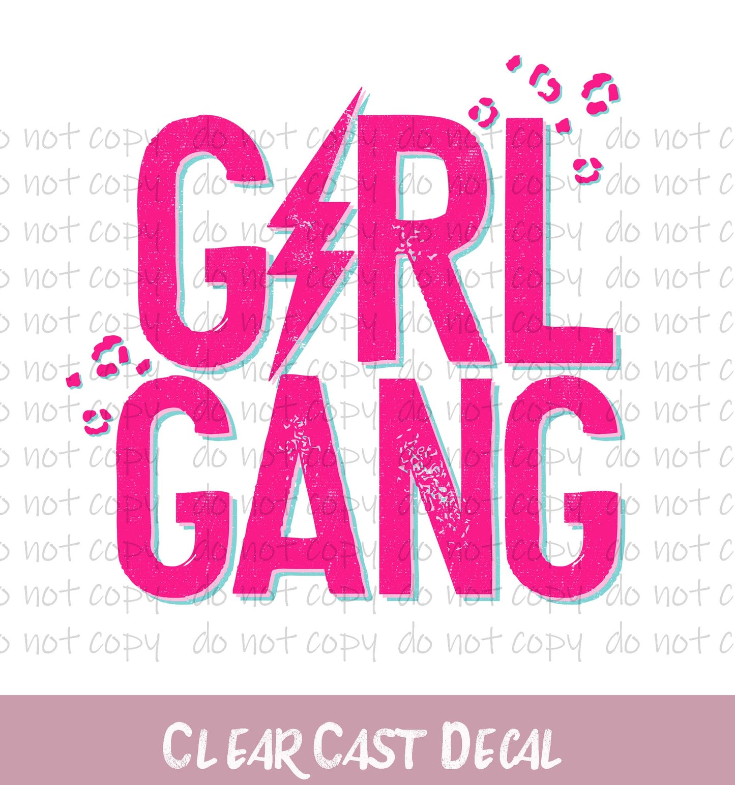 Girl Gang ~ White Ink Decal ~ WC029