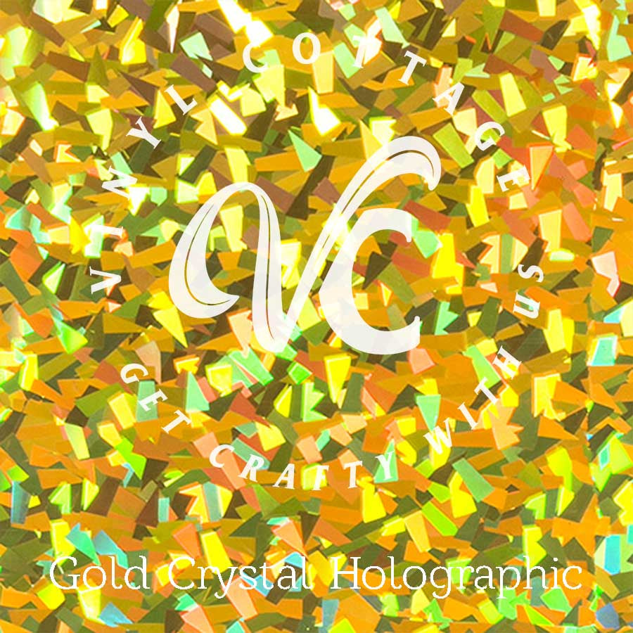 Gold Crystal Holographic HTV