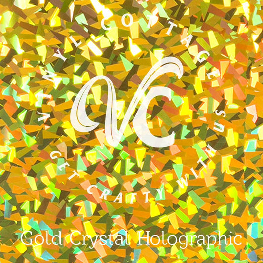 Gold Crystal Holographic HTV
