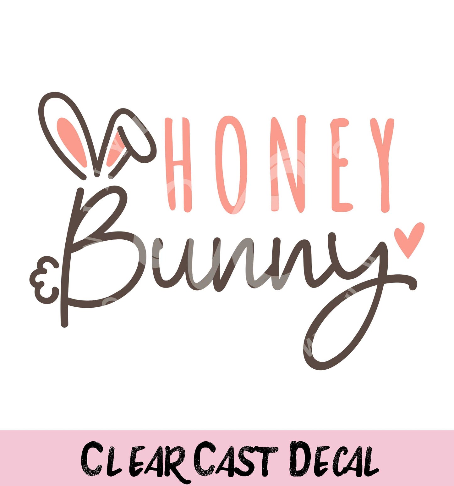 Honey Bunny Clear Decal