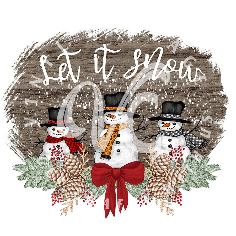 Let It Snow Clear Decal