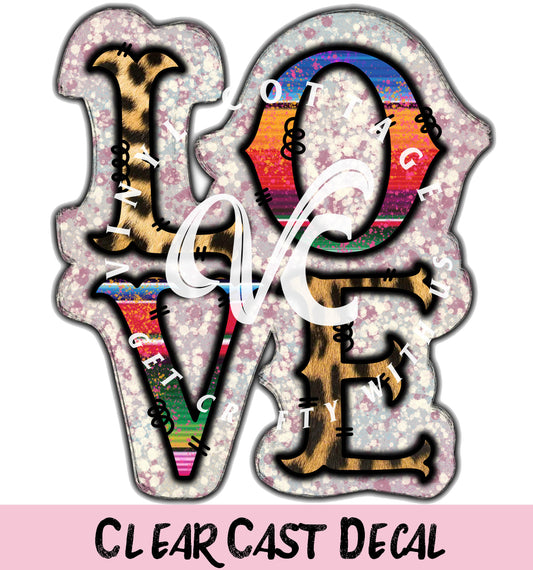 Love Serape Clear Decal