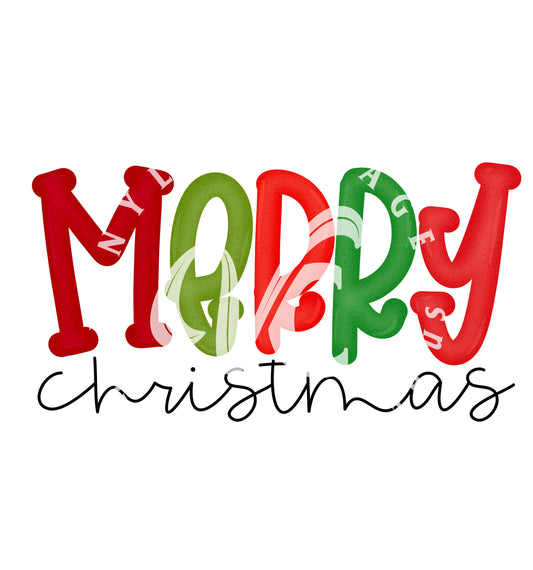 Merry Christmas ~ White Ink Decal ~ WC034